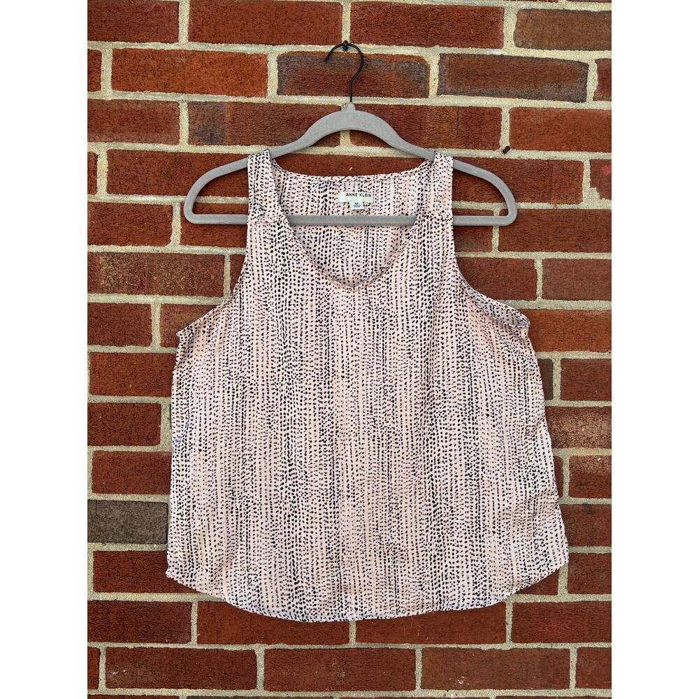Anne Klein Pink Black Animal Print Sleeveless Blouse Tank Top Women’s Medium - Picture 3 of 14